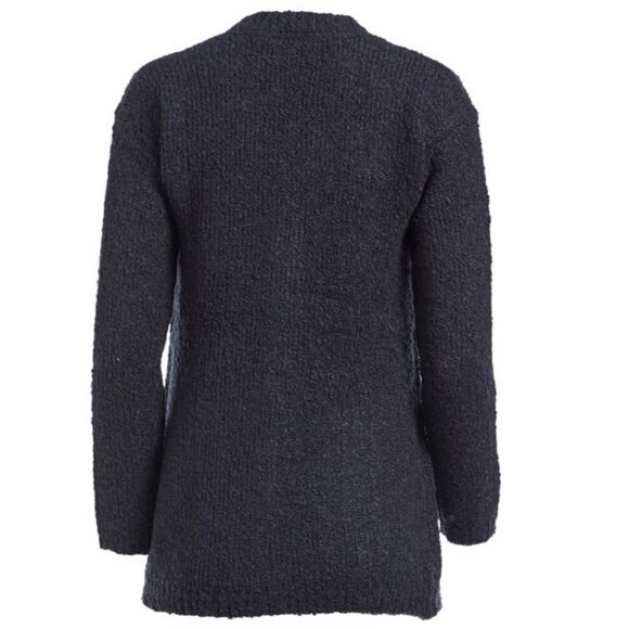 💛Forever 21 Bluish Black Knit Open Front Cardigan Sweater Small - Picture 2 of 11